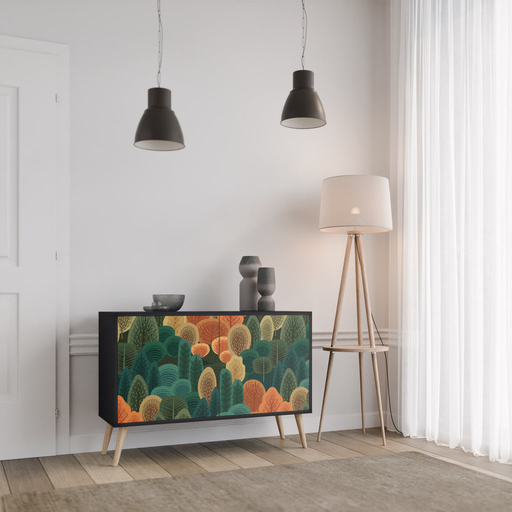 HÖST KALEIDOSKOP 2-dörrars skänk i svart finish