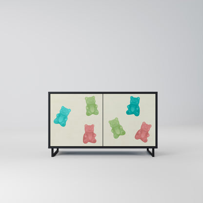 GUMMY BEARS 2-Door Sideboard in Black Finish
