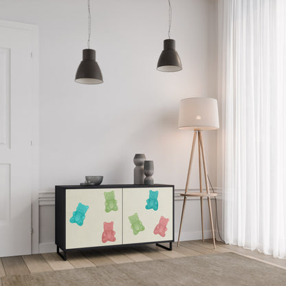 GUMMY BEARS 2-Door Sideboard in Black Finish