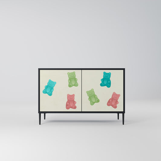 GUMMY BEARS 2-Door Sideboard in Black Finish