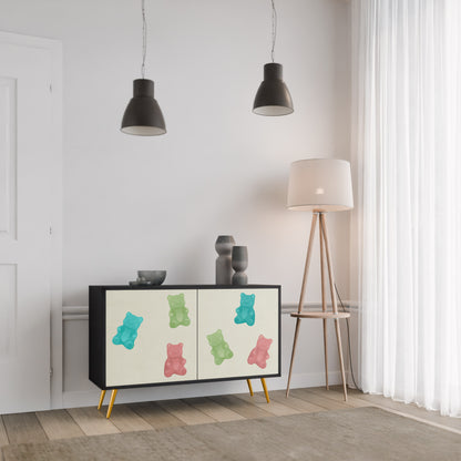 GUMMY BEARS 2-Door Sideboard in Black Finish
