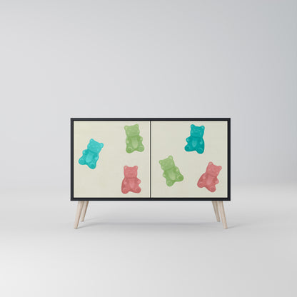 GUMMY BEARS 2-Door Sideboard in Black Finish