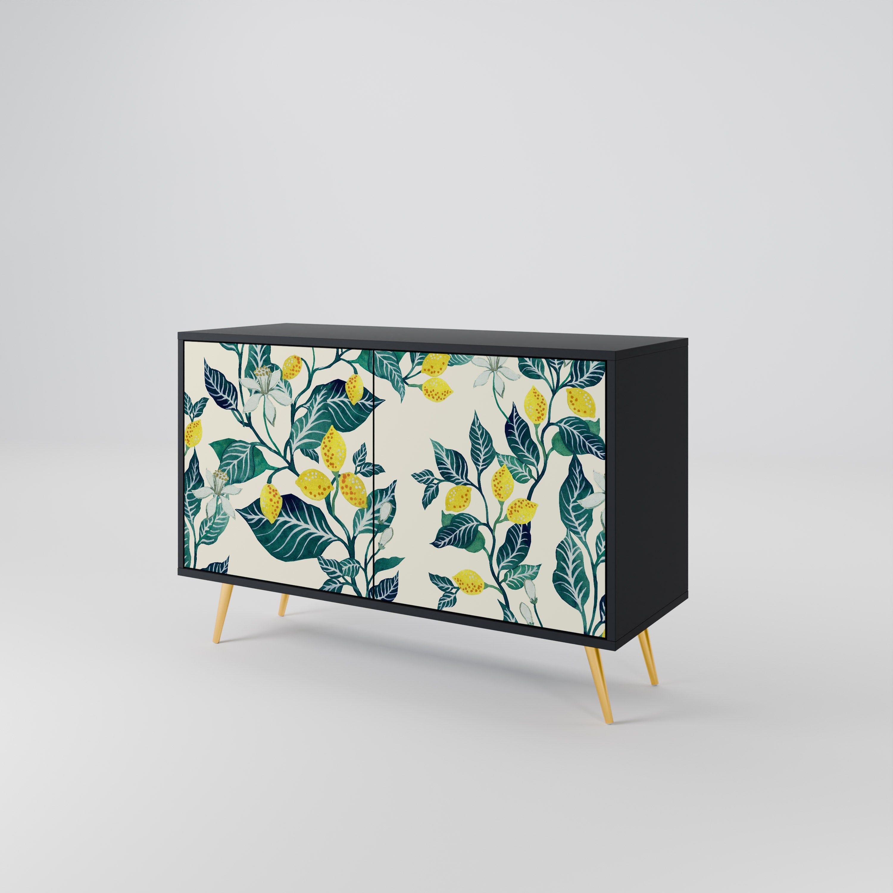 LEMON TREE 2-dörrars skänk i svart finish