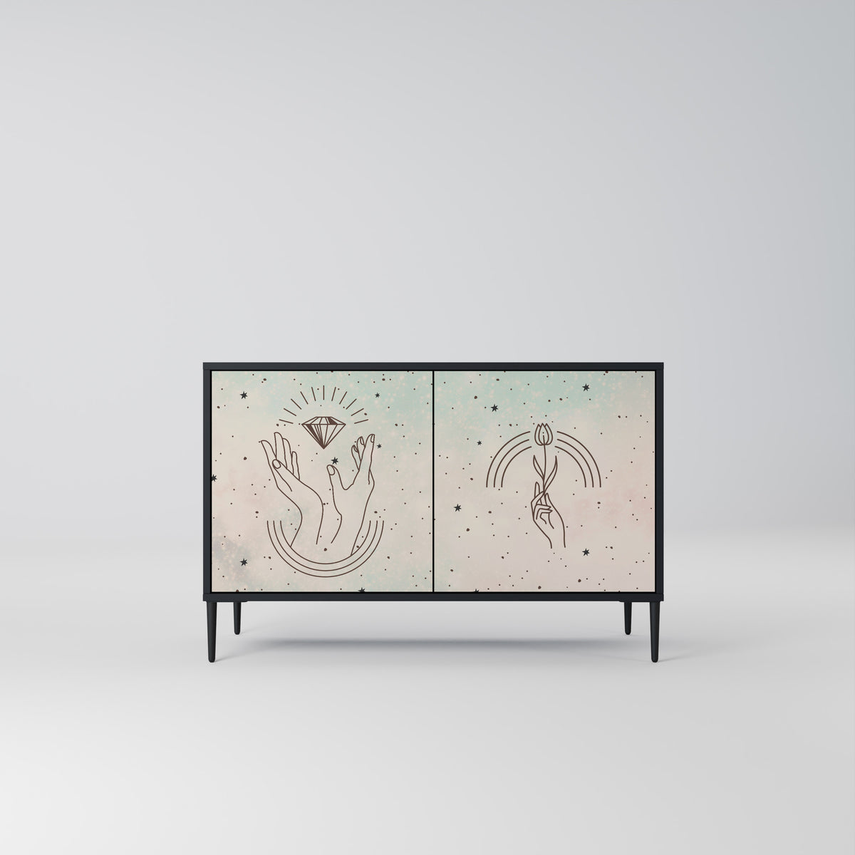 DELICATE BEAUTY Skänk med två dörrar