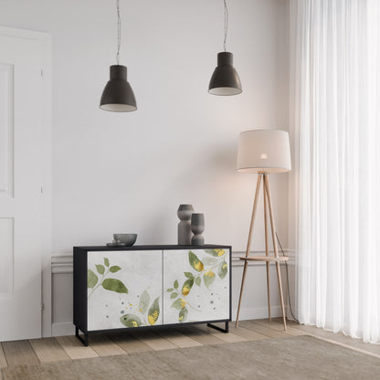 ELEGANT BOTANICS 2-Door Sideboard in Black Finish