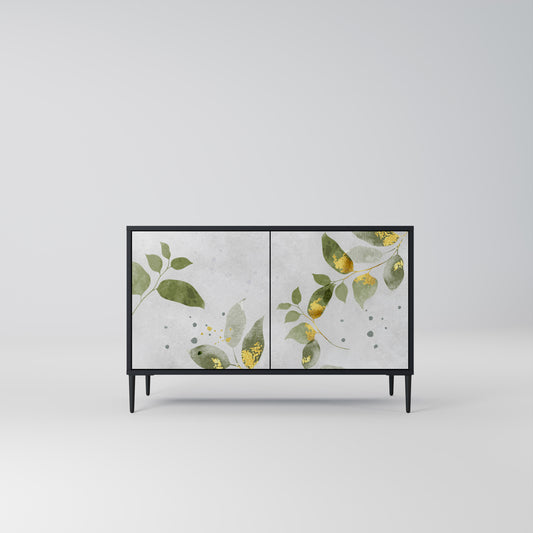ELEGANT BOTANICS 2-Door Sideboard in Black Finish
