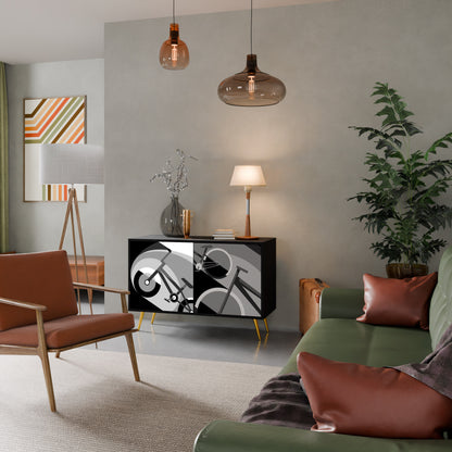 BIKE ENERGY 2-Door Sideboard in Black Finish