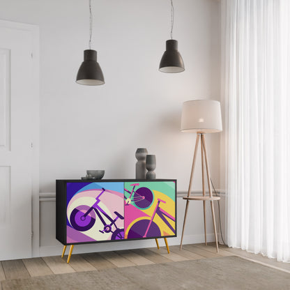 BIKE DREAMS 2-Door Sideboard in Black Finish