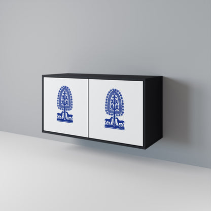 POLISH FOLK ART Skänk med två dörrar