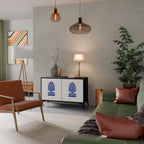 POLISH FOLK ART Skänk med två dörrar