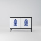 POLISH FOLK ART Skänk med två dörrar