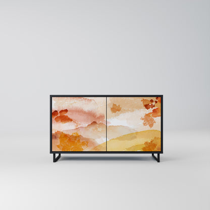 TRACES OF AUTUMN 2-Door Sideboard in Black Finish