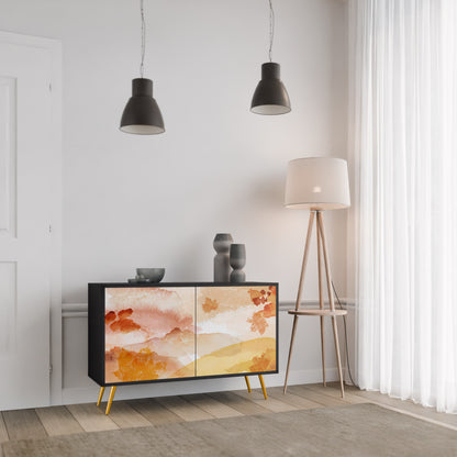 TRACES OF AUTUMN 2-Door Sideboard in Black Finish
