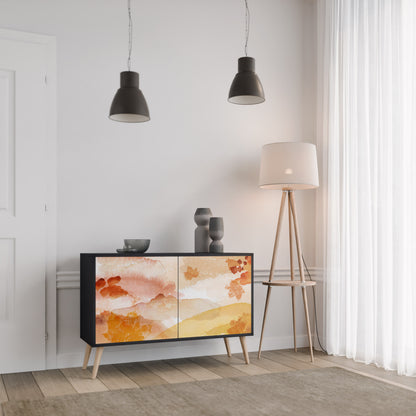 TRACES OF AUTUMN 2-Door Sideboard in Black Finish