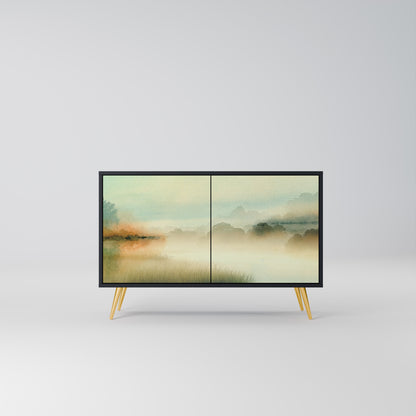 MORNING BY THE LAKE 2-Door Sideboard in Black Finish