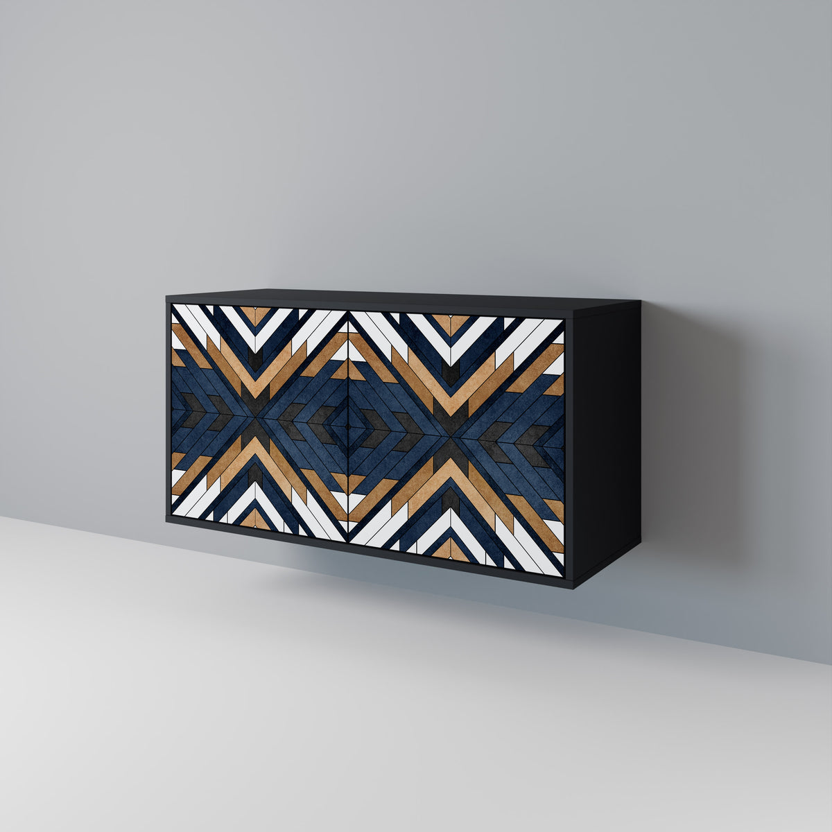 ARTFUL GEOMETRY Skänk med två dörrar