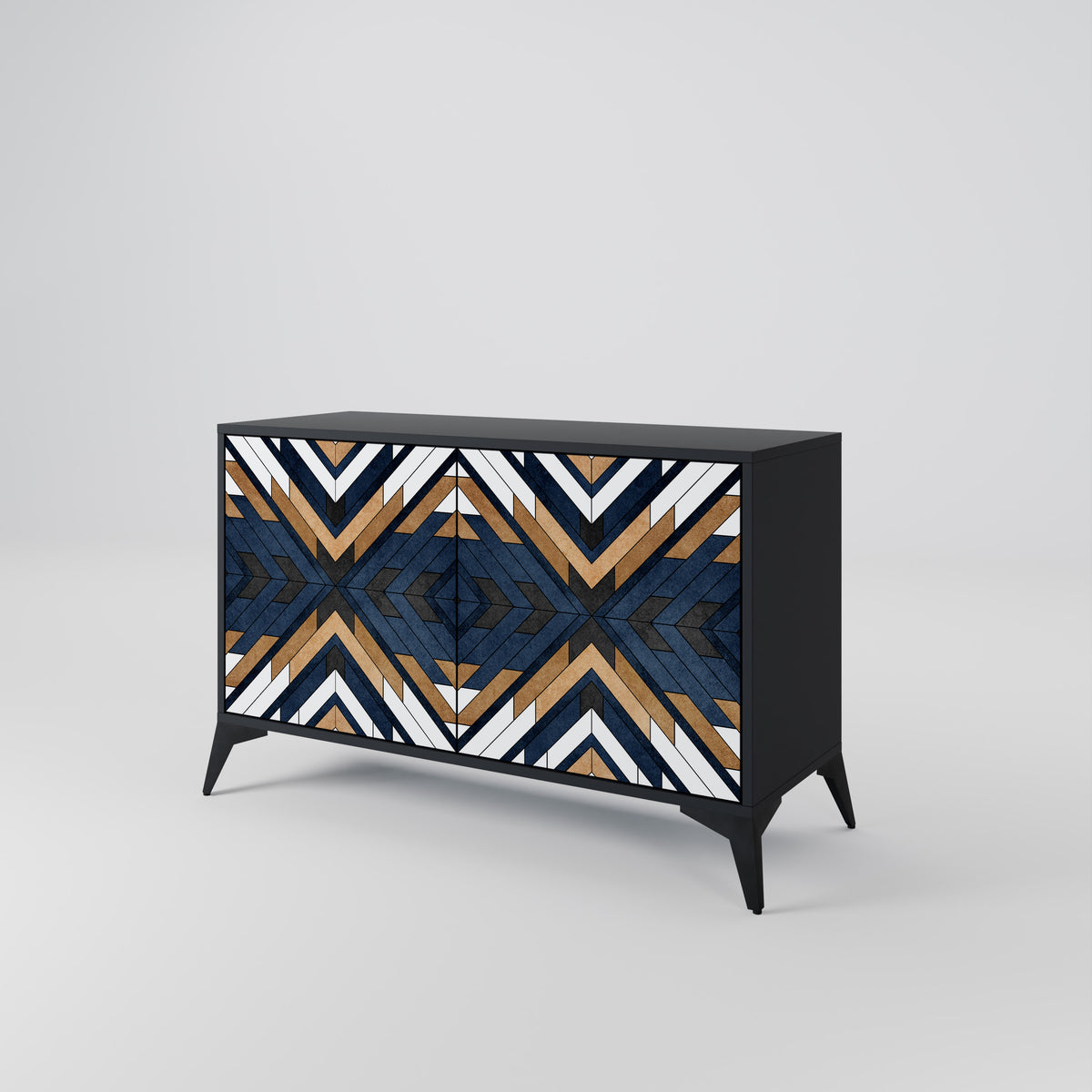 ARTFUL GEOMETRY Skänk med två dörrar