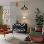 ARTFUL GEOMETRY Skänk med två dörrar