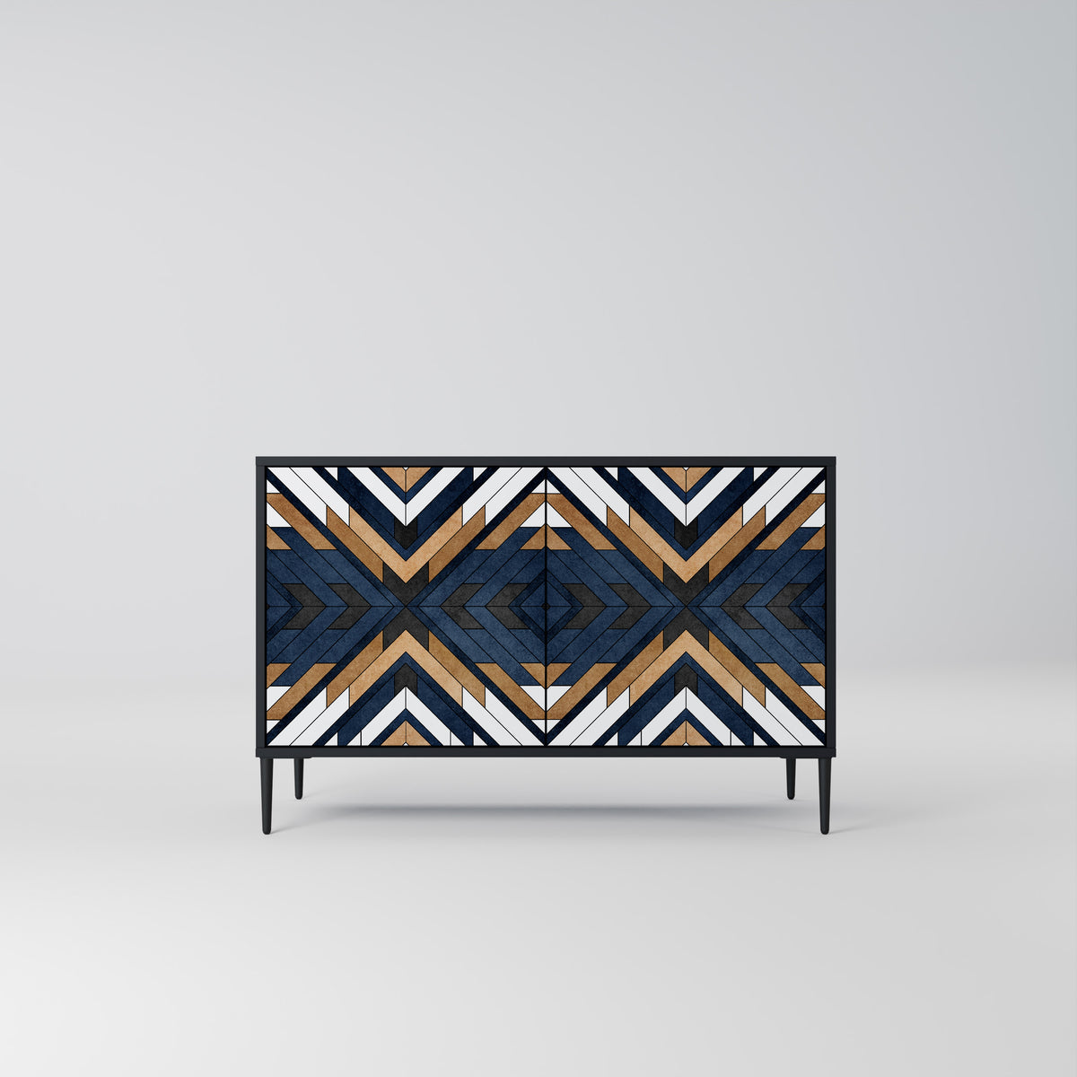 ARTFUL GEOMETRY Skänk med två dörrar