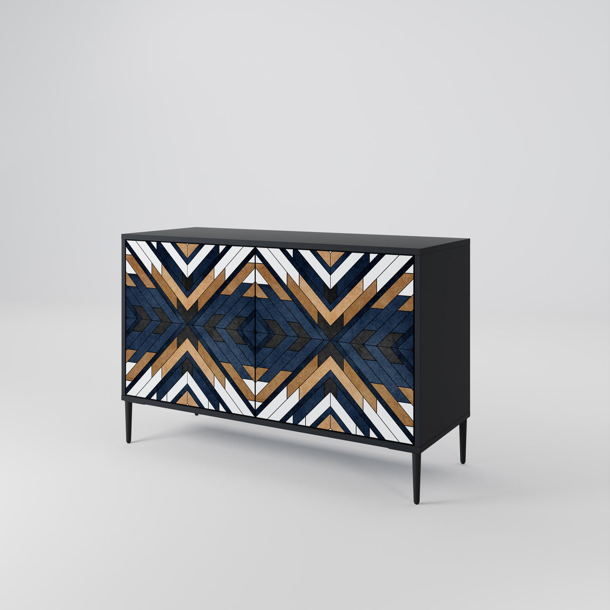 ARTFUL GEOMETRY Skänk med två dörrar