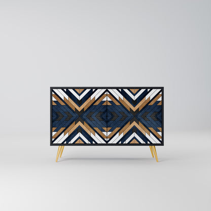 ARTFUL GEOMETRY 2-Door Sideboard in Black Finish