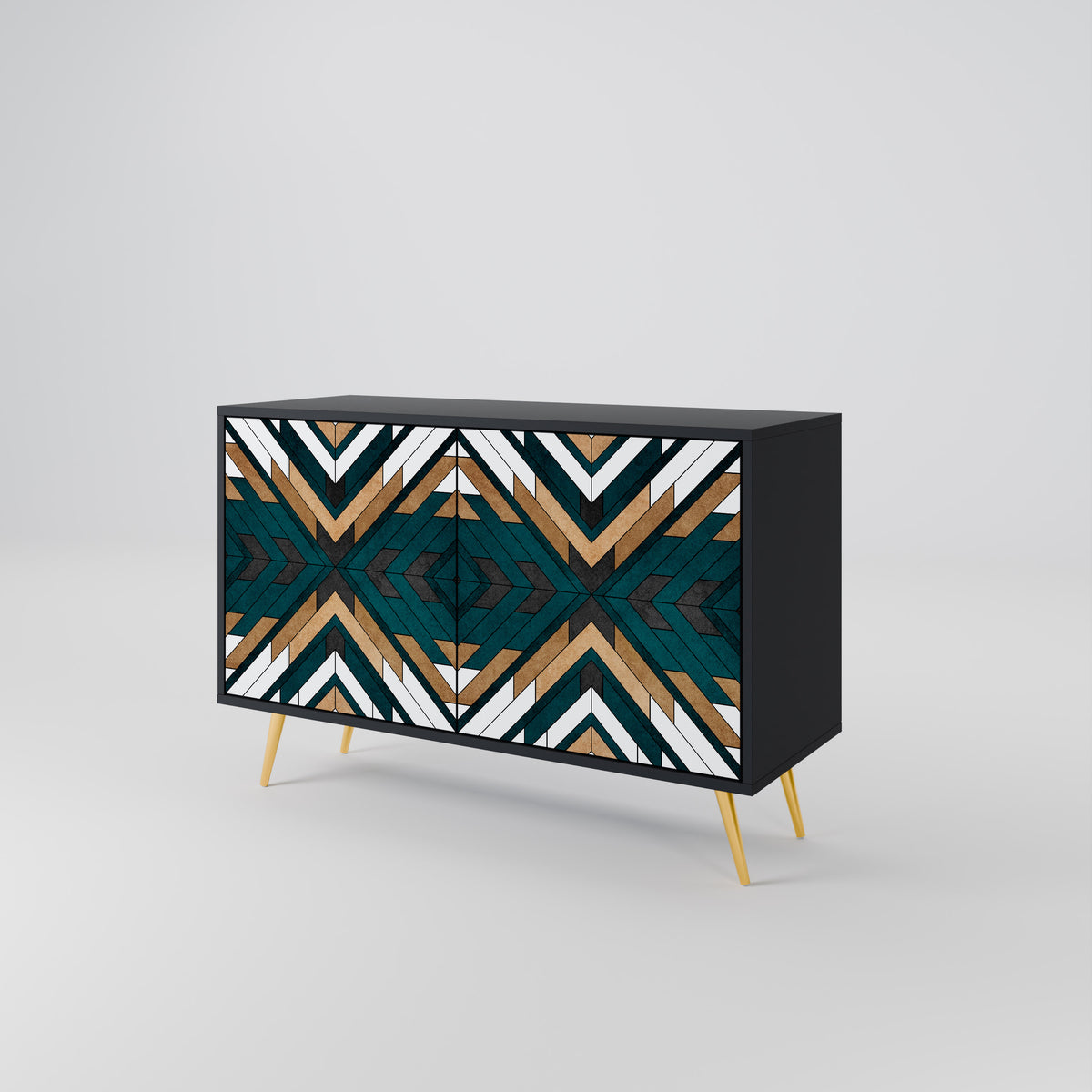 ARTISTIC GEOMETRY Skänk med två dörrar