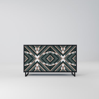 DIMENSION DELIGHTS 2-Door Sideboard in Black Finish