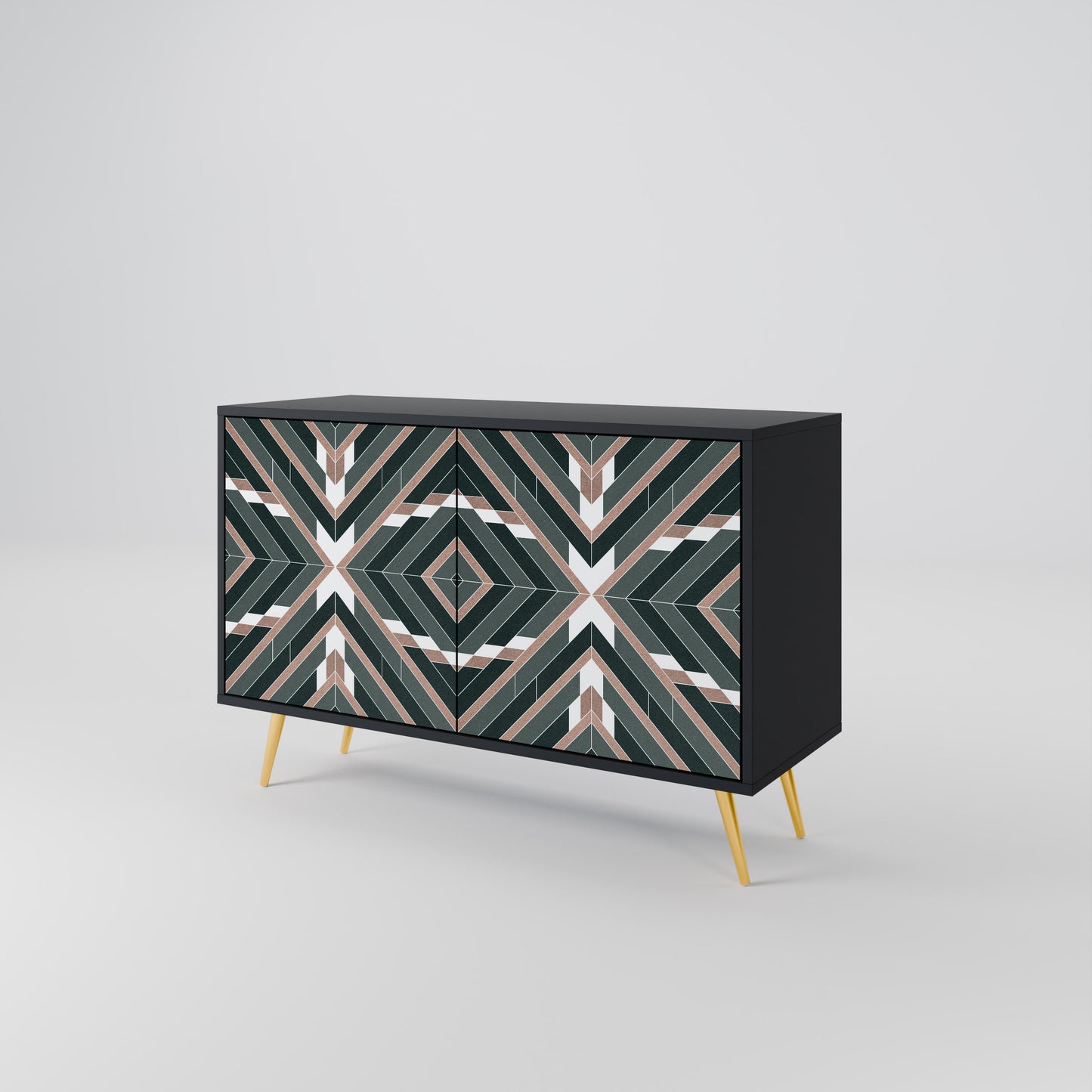 DIMENSION DELIGHTS 2-Door Sideboard in Black Finish