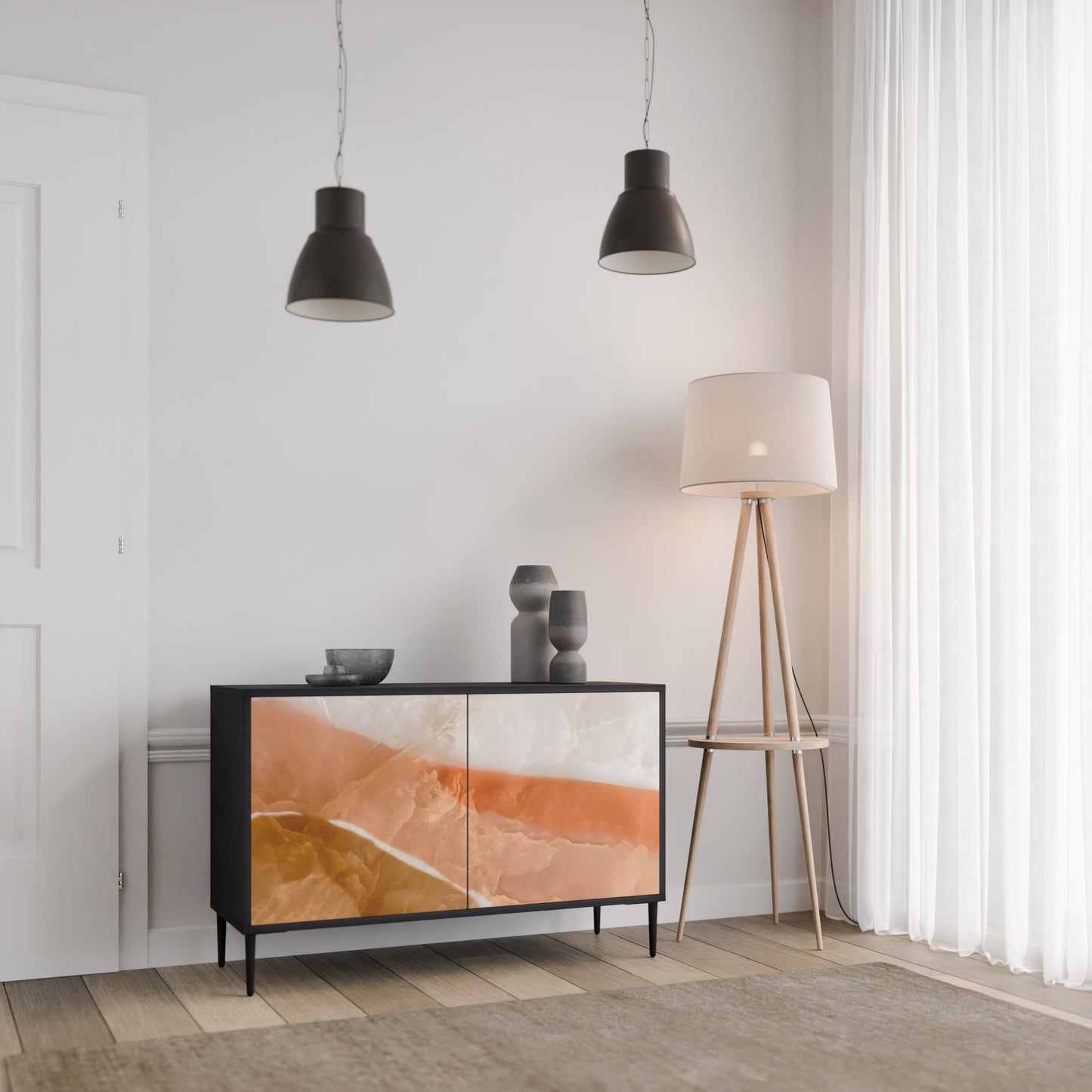SANDHILLS SPLENDOUR 2-Door Sideboard in Black Finish