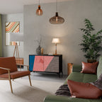 GLAMOROUS STRIPE Skänk med två dörrar