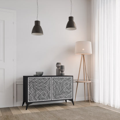 TEMPORARY SEQUENCE 2-Door Sideboard in Black Finish