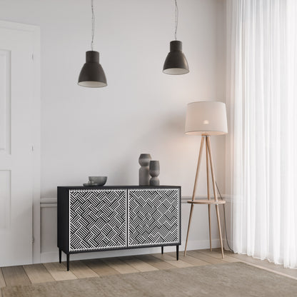 TEMPORARY SEQUENCE 2-Door Sideboard in Black Finish