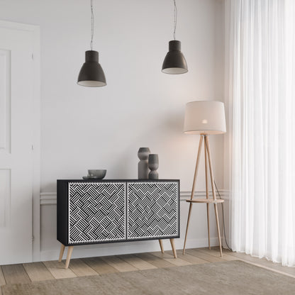 TEMPORARY SEQUENCE 2-Door Sideboard in Black Finish