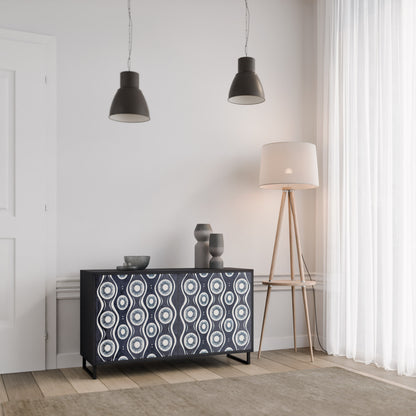 GRAPHITE EYES 2-Door Sideboard in Black Finish