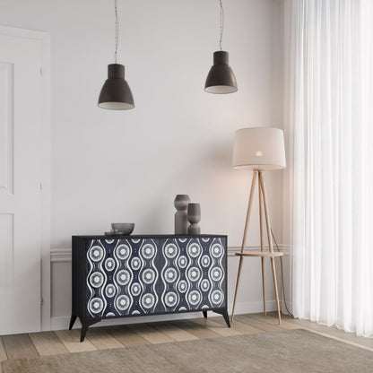 GRAPHITE EYES 2-Door Sideboard in Black Finish