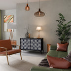 GRAPHITE EYES Skänk med två dörrar