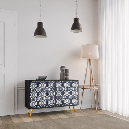 GRAPHITE EYES 2-Door Sideboard in Black Finish