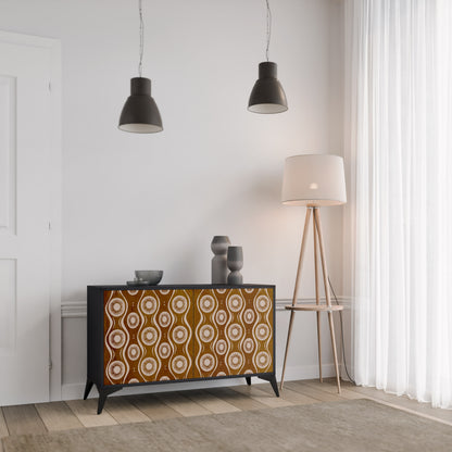 BROWN EYES 2-Door Sideboard in Black Finish