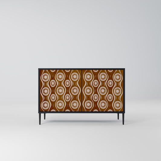 BROWN EYES 2-Door Sideboard in Black Finish