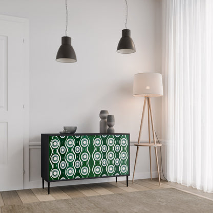 GREEN EYES 2-Door Sideboard in Black Finish