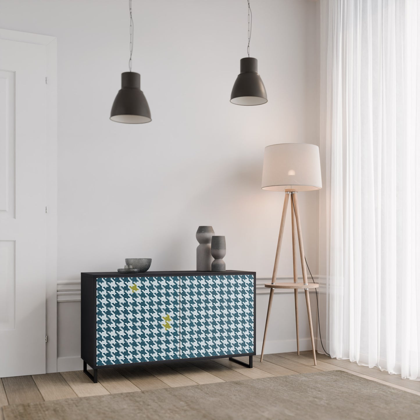 OUT OF CONTEXT 2-Door Sideboard in Black Finish