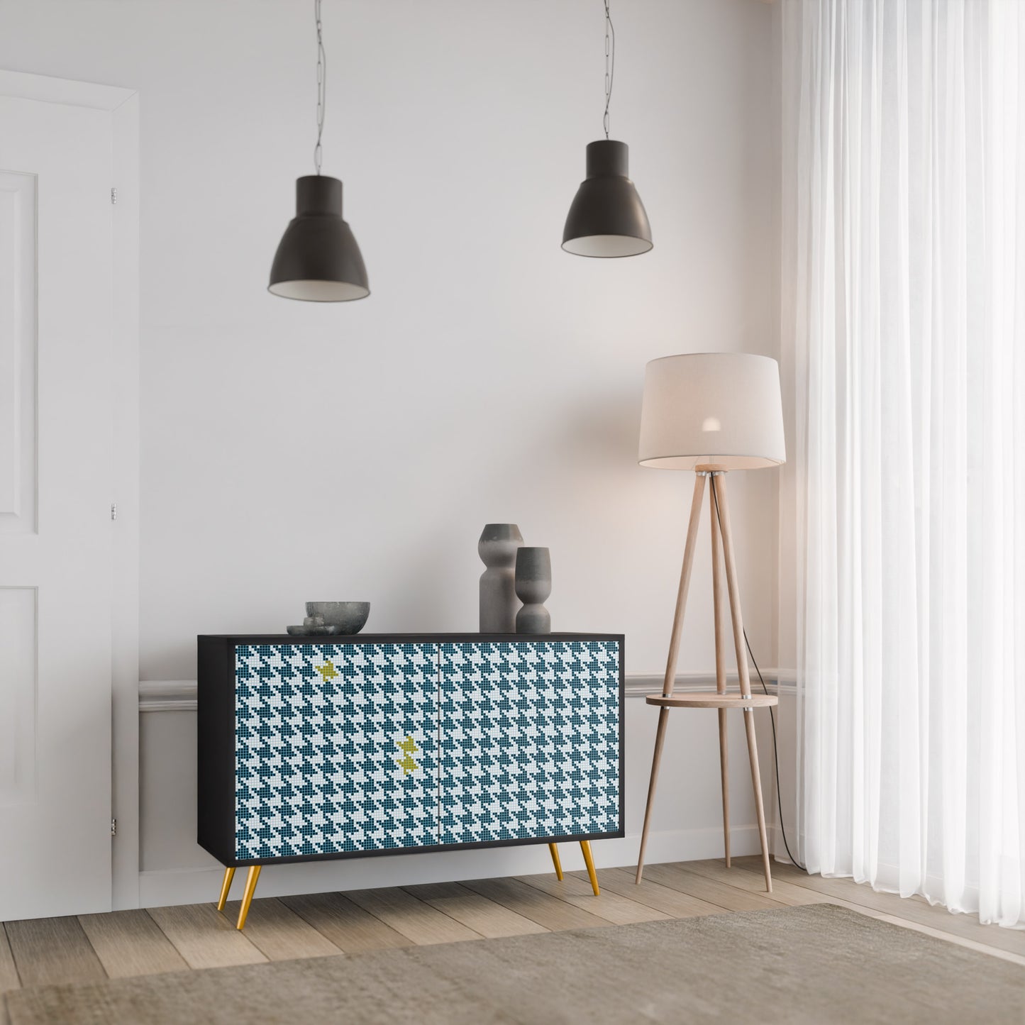 OUT OF CONTEXT 2-Door Sideboard in Black Finish