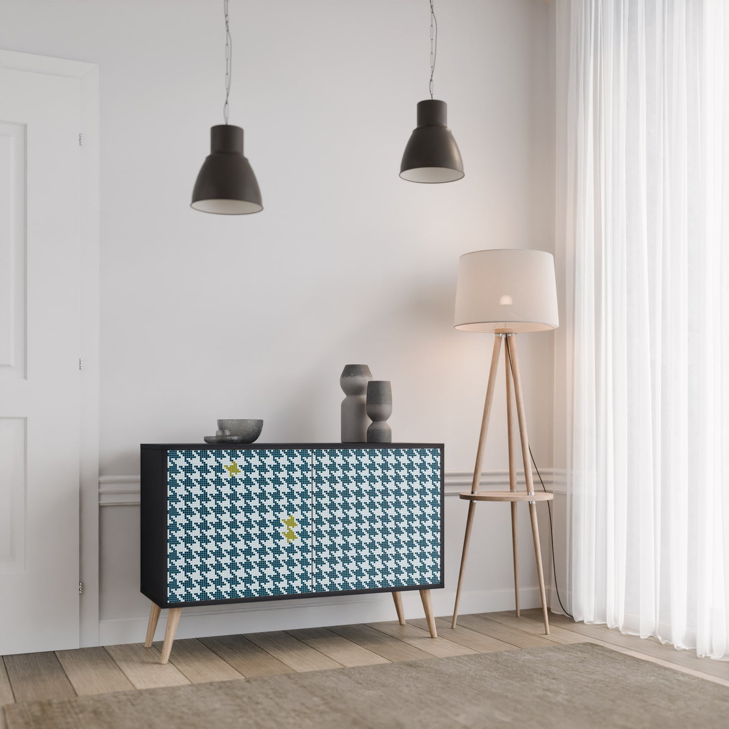 OUT OF CONTEXT 2-Door Sideboard in Black Finish