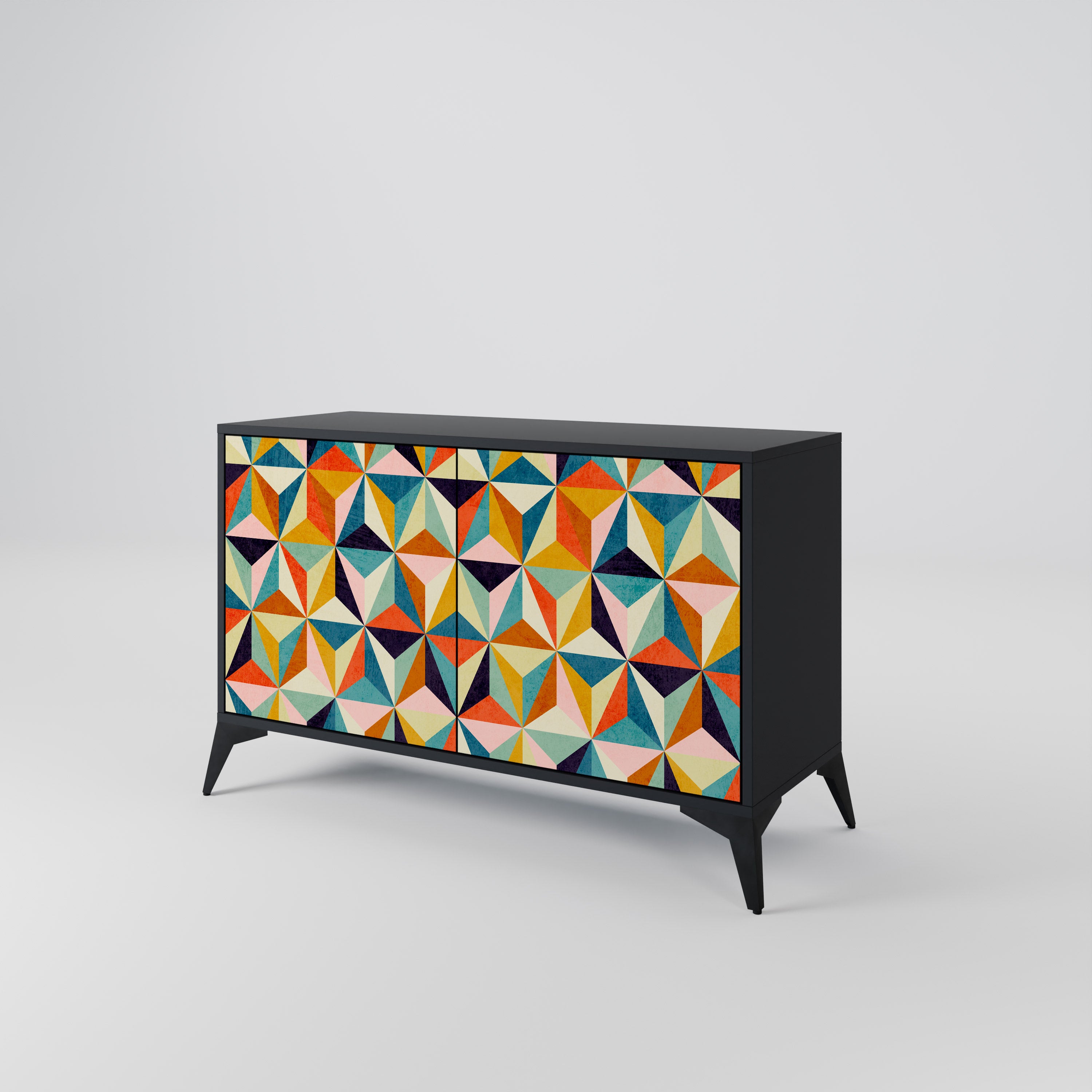 TESSELATE TREASURES 2-dörrars skänk i svart finish