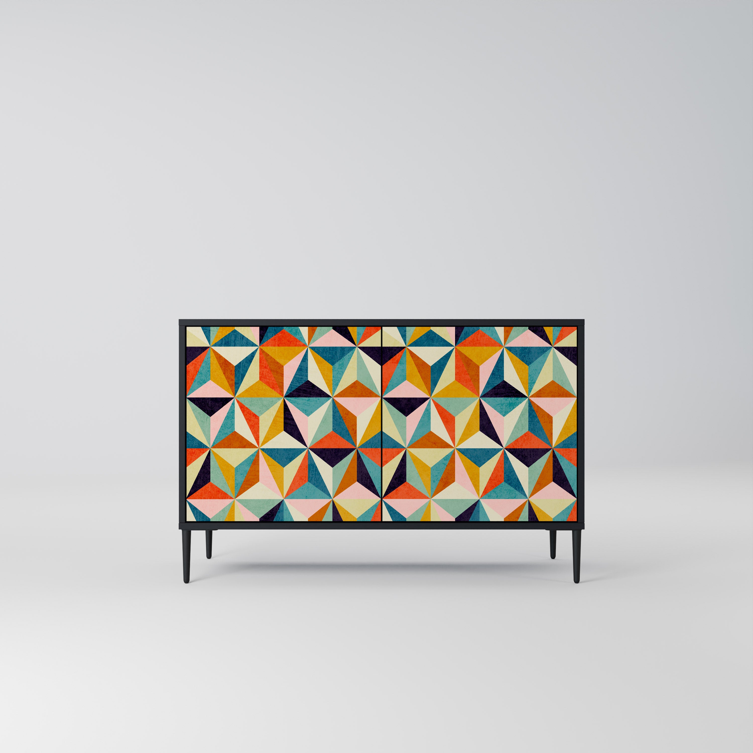 TESSELATE TREASURES 2-dörrars skänk i svart finish