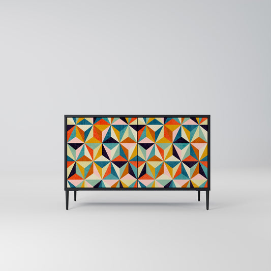 TESSELATE TREASURES 2-Door Sideboard in Black Finish