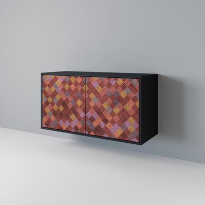 PAINTED SQUARES Skänk med två dörrar