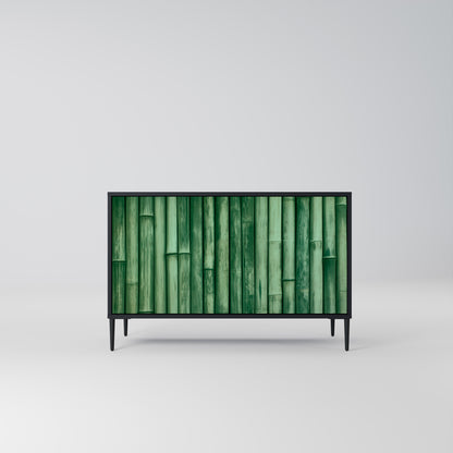 NATURAL GREEN 2-Door Sideboard in Black Finish
