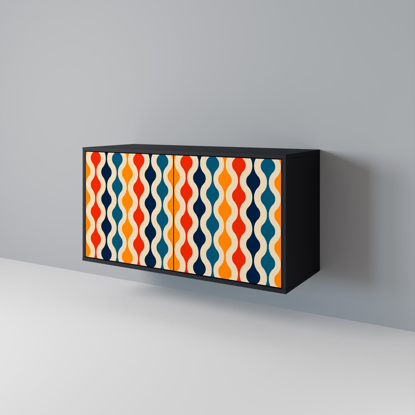 COLORFUL NOSTALGIA Skänk med två dörrar