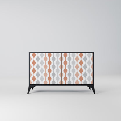 HAZY NOSTALGIA 2-Door Sideboard in Black Finish
